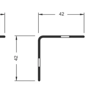 Sale hofe Winkelpfosten zur Beidseitigen Nutzung (38/38/1,7 mm) - Verzinkt