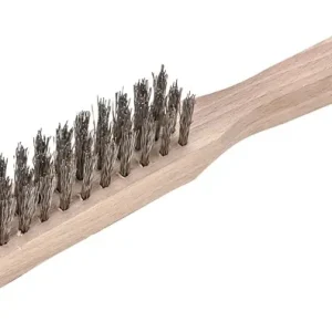 Kracherpreis Handbürste L.290mm 0,35mm rostfr.Draht Besatz-L.140mm 3-reihig 12 LESSMANN
