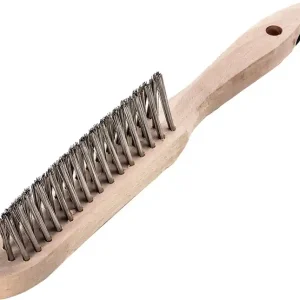 Markenprodukt Kehlnahtbürste L.290mm 0,35mm rostfr.Draht Besatz-L.135mm 3-reihig 12 LESSMANN
