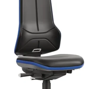 Arbeitsdrehstuhl Rl.m.Kopfstütze Kunstlederpolster schwarz blau 470-640mm BIMOS Garantierte Lieferung