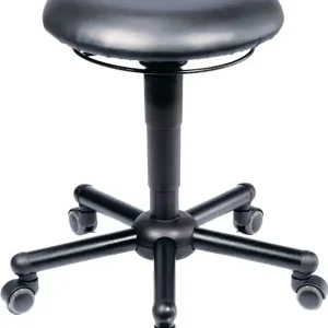 Abverkauf Drehhocker A19 m.Rl.Kunstleder schwarz Sitz-H.465-595mm Hocker MEY