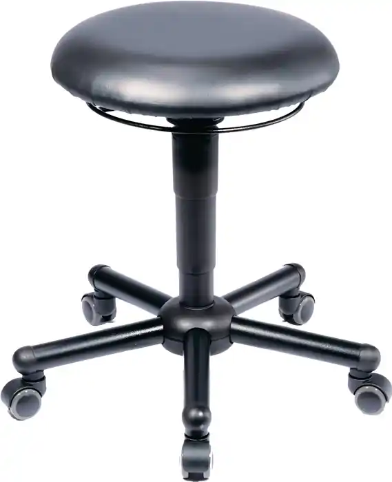 Abverkauf Drehhocker A19 m.Rl.Kunstleder schwarz Sitz-H.465-595mm Hocker MEY