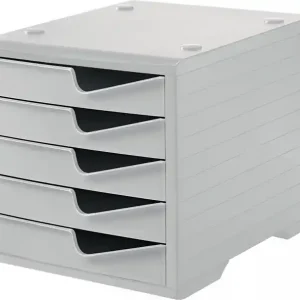 Ablagebox 5 Schubl.grau/grau Polystyrol H255xB270xT340mm STYRO Aktuell