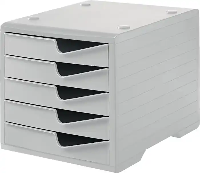 Ablagebox 5 Schubl.grau/grau Polystyrol H255xB270xT340mm STYRO Aktuell