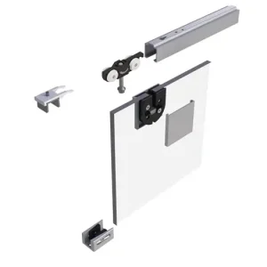 Schiebetürsystem 73 80kg 2500mm EV1 elox.Kompletts.1110 -1300mm Dm. Günstig