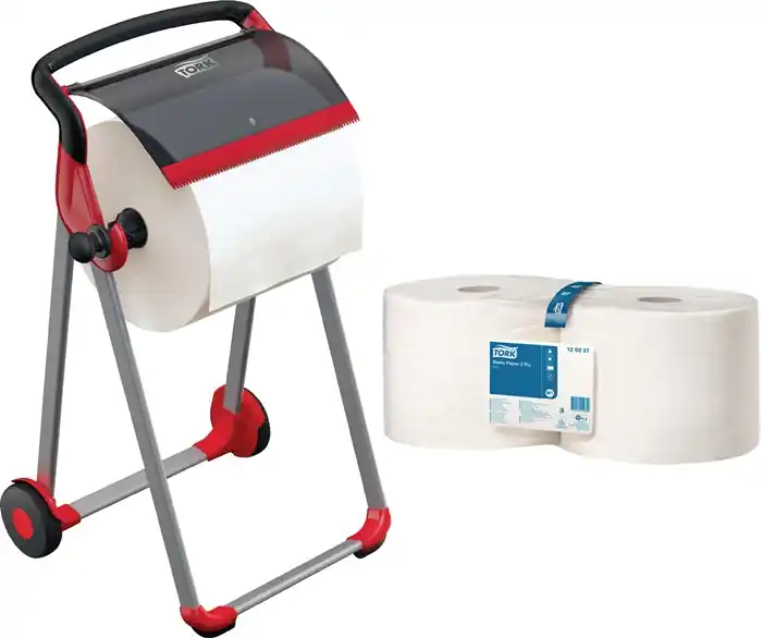 Papierspender-Set H1006xB646xT530ca.mm Kunststoff-/Metallgestell Set TORK Sonderaktion