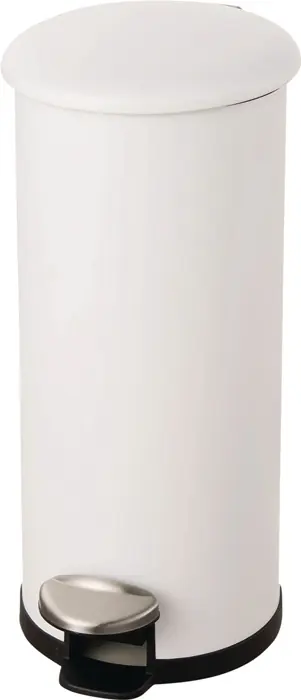 Zertifiziert Tretabfallsammler Helit the zinc 20l D239xH566mm Stahl,pulv.weiß HELIT
