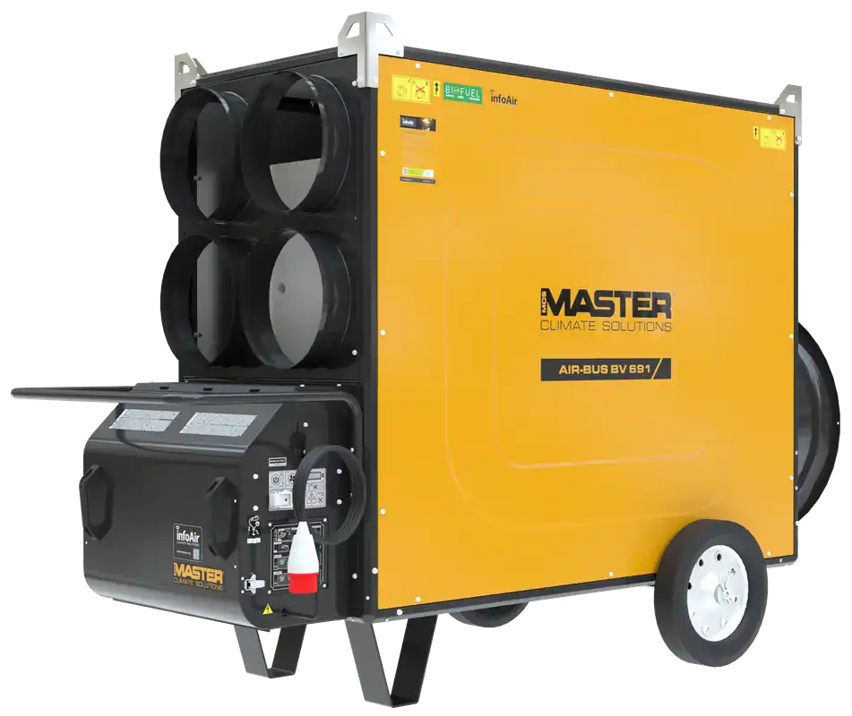 Master Ölheizgerät BV 691 TE - InfoAir - Heizleistung 225 kW 4 Ausgänge Top-Preis