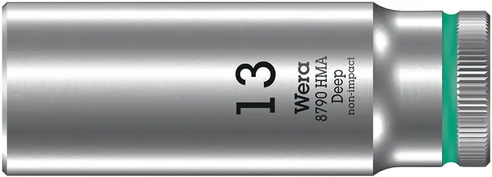 Zertifiziert Steckschlüsseleinsatz 8790 HMA Deep 1/4 Zoll a6-KT.SW 13mm L.50mm WERA