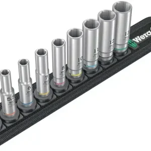 Rabatt Steckschlüsseleinsatzset Belt A Deep 1 9-tlg.SW 5-13mm Antr.6,3mm (1/4)Zoll WERA