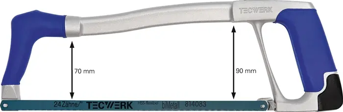 Highlight Metallsägebogen Blatt-L.300mm 24 Z./Zoll D-Komfortgriff Aluminiumdruckguss TW