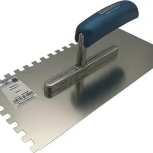 Glättekelle L.280mm B.130mm Buchenholzgriff Zahn 8x8mm rostfr.VA HAROMAC Heißes Angebot