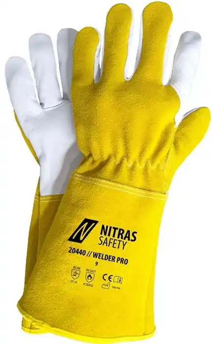 Preisreduziert Schweißerhandschuhe WELDER PRO Gr.11 ocker/grau PSA-Kat.II VE: 12 Paare