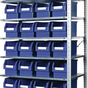 Bestpreis Steckregal H2000xB1000xT400mm Anbauregal 8 Stahl-Bd.32xGr.3 blau KAPPES