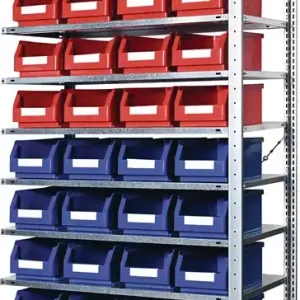Steckregal H2000xB1000xT400mm Anbauregal 10 Stahl-Bd. Sonderangebot