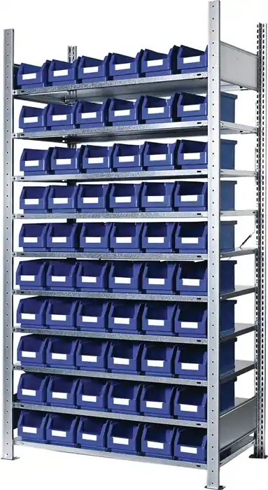 Neue Ware Steckregal H2000xB1000xT300mm Grundregal 10 Stahl-Bd.60xGr.5 blau KAPPES