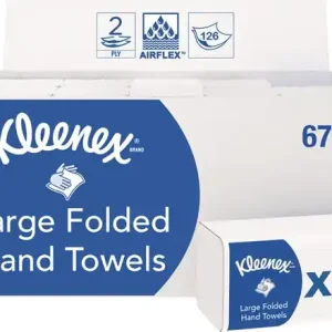 Zertifiziert Falttuch KLEENEX® 6778 2-lag.weiß L.ca.320mmxB.ca.215mm 15 Pk.x124 Tü.=1860 Tü.