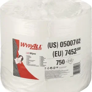 Wischtuch WYPALL L40 7452 L.ca.315 mmxB.ca.310mm weiß 1-lagig 750 Tü./Rl.WYPALL Zertifiziert
