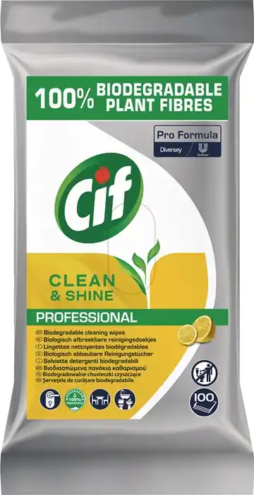 Finale Aktion Reinigungstuch Clean & Shine PROFESSIONAL Einwegprodukt 4 Pk.á 100 Tü.weiß CIF