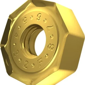 Super-Preis Fräswendeschneidplatte ISO ONMX 060508SR-F:M6330 D.5,7mm PVD beschichtet Gold VE: 10 Stück