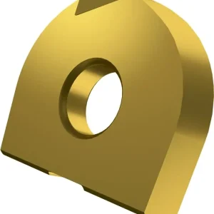 Aktuell Fräswendeschneidplatte ISO RC 10:M8330 Bohrungs-D. 4mm PVD beschichtet Gold VE: 10 Stück