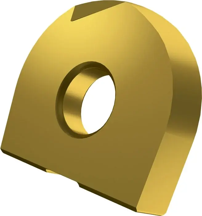 Aktuell Fräswendeschneidplatte ISO RC 10:M8330 Bohrungs-D. 4mm PVD beschichtet Gold VE: 10 Stück