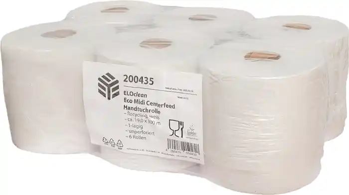 Sonderangebot Handtuchrolle ELOclean Eco Midi Centerfeed unperf.,1-lagig weiß 300x190mm