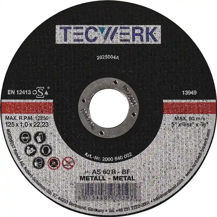 Jetzt Bestellen Trennscheibe D230x3mm ger.STA Bohr.22,23mm TECWERK VE: 25 Stück