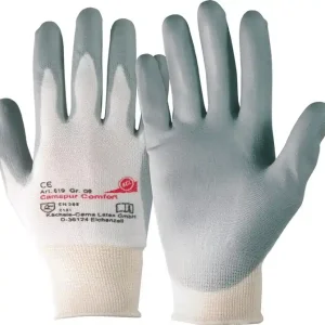 Markenprodukt Handschuhe Camapur Comfort 619+ Gr.11 weiß/grau Polyamid mitPUR EN 388 Kat.II VE: 10 Paare