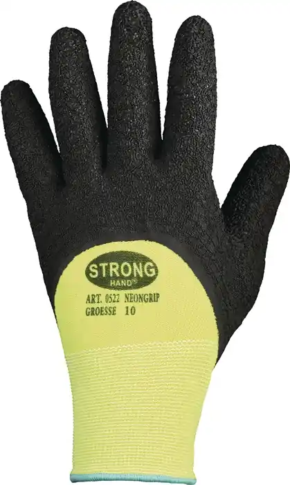 Super-Preis Handschuh NEONGRIP Gr.8 neongelb/schwarz EN 420,EN 388 PSA II STRONGHAND VE: 12 Paare