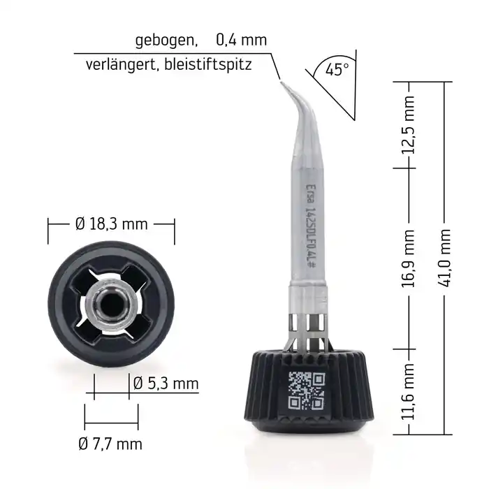 Lötspitze bleistiftspitz B.0,4mm 0142SDLF04L/SB ERSA Echt