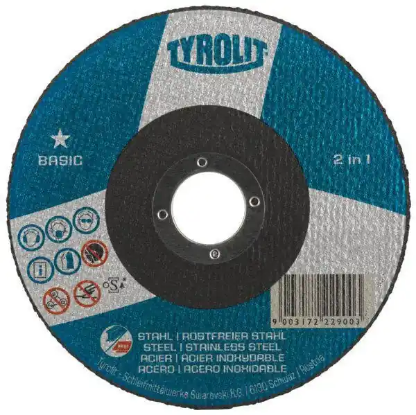 Trennscheibe BASIC D230x2mm ger.2in1 Bohr.22,23mm TYROLIT VE: 25 Stück Schnäppchen