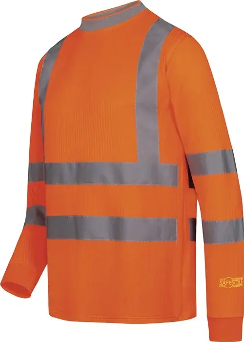 Abverkauf Warnschutz-Langarm-T-Shirt NEVIO Gr.M orange SAFESTYLE