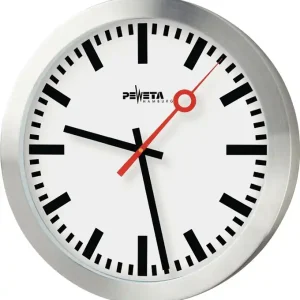 Angebot Wanduhr Quarzuhr Alu.mattsilber D.300mm 1,5V Balken D.300mm