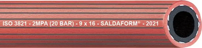 Acetylenschlauch SALDAFORM®/ROT 3255 ID 12,5mm Wandst.5,0mm AD 22,5mm VE: 50 Meter Must-Have