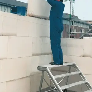 Abverkauf Maurertreppe Tritthöhe 0,23m Stufen-L1,15xB0,19m 29kg Alu.MÜBA