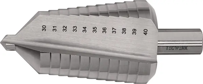 Stufenbohrer Bohrber.30-40mm HSS ger.genutet Z.2 Stufen 11 TECWERK Letzte Chance