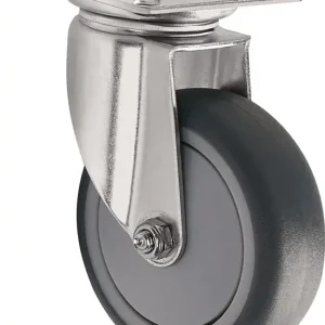 Direkt Vom Hersteller Lenkrolle D.100mm Trgf.100kg m.Platte Gum.grau TECWERK