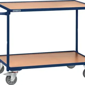 Top-Preis Tischwagen 2 Ladeflächen L1000xB600mm saphirblau Trgf.300kg Bügel waager.TECWERK
