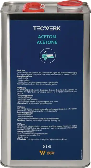 Abverkauf Aceton 5l Kanister TECWERK