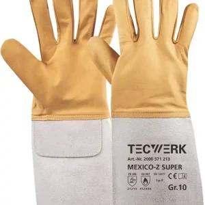 Schweißerhandschuhe Mexico Z Super Gr.9 gelb/grau EN 388/407/12477 10PA TW VE: 10 Paare Neuheit