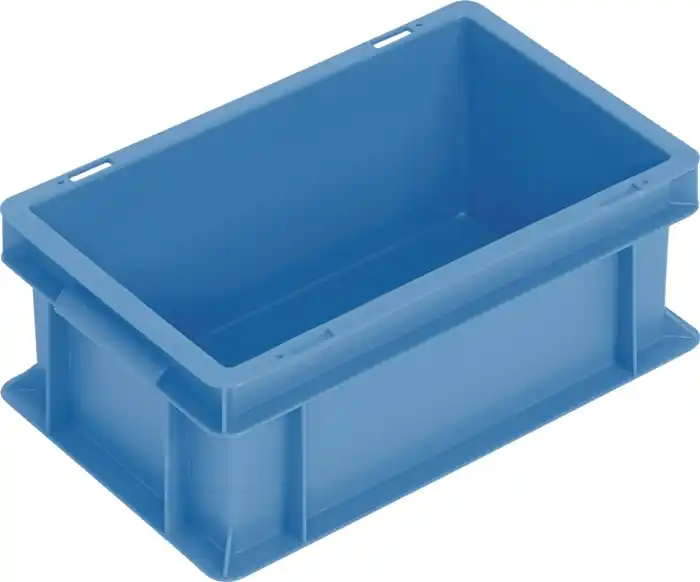 Top-Seller Transportbehälter L300xB200xH120mm blau PP Muschelgr.Seitenwände geschl.TECWERK