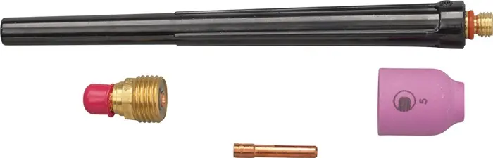 Schneller Versand TIG-Zubehör-Set 4-tlg.in Ku.-Box m.Gaslinse,WE 2,4mm ABITIG 17,18,26 A.BINZEL