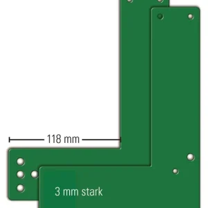 Montagepl.991770 Mont.an Stahl- u.HLT EH-Türwächter DIN L/R L170xB205mm GFS Neue Ware