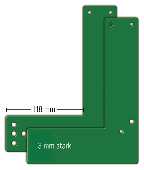 Montagepl.991770 Mont.an Stahl- u.HLT EH-Türwächter DIN L/R L170xB205mm GFS Neue Ware
