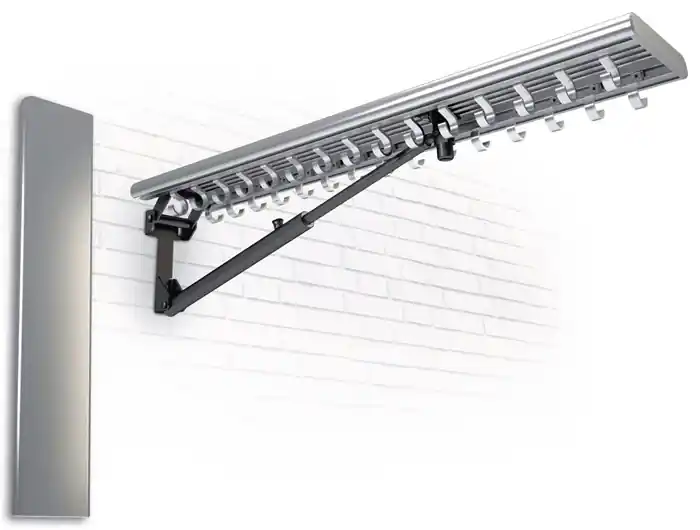 Klappgarderobe Alu.F1 naturf.22 Mantelh.L.1250mm Hakenabstand 100mm Schnäppchen