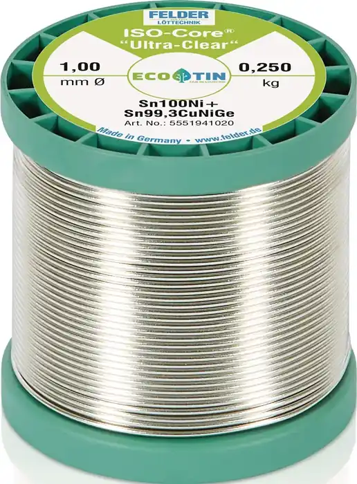 Günstig Lötdraht ISO-Core® UltraClear 1mm 250g Sn100Ni+ FELDER