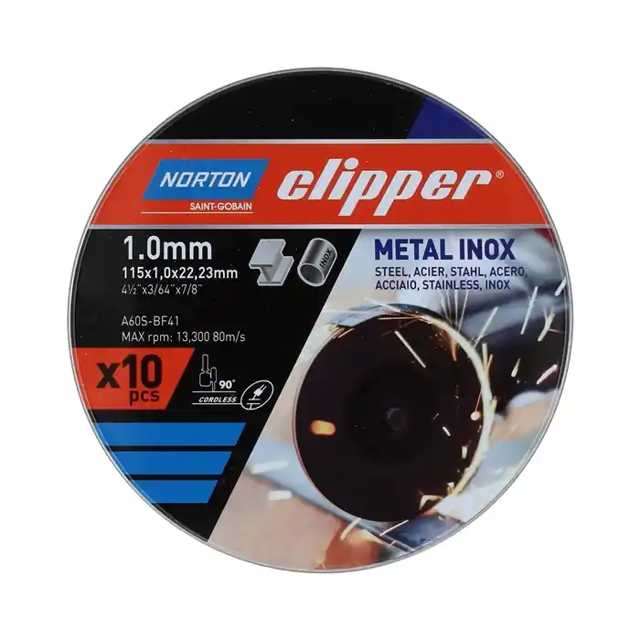 Trennscheibe D115x1,0mm Typ 41 Metall-Inox 13300 min-1 10 St. Versand Am Gleichen Tag
