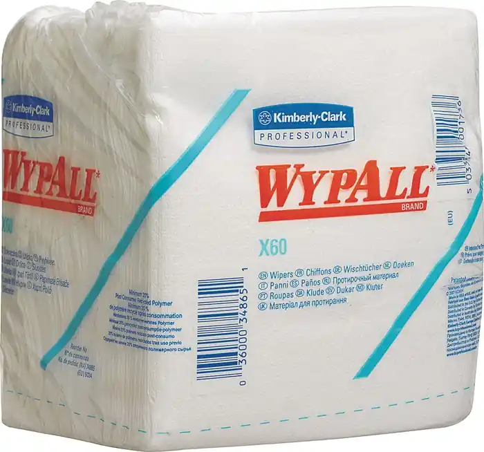 Wischtuch X60 6034 L.ca.310 mmxB.ca.320mm weiß 1-lagig 12 Btl.à 76 Tü.WYPALL Neue Ware