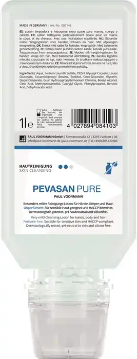 Expressversand Handreinigung Pevasan PURE 1l ph-hautneutral Softflasche PAUL VOORMANN
